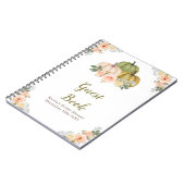 Sage Green and Peach Floral Pumpkins Bridal Shower ノートブック (左側)