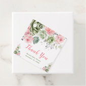 Sage Green and Pink Floral Baby Shower フェイバータグ (インサイチュ)