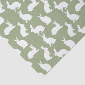 Sage Green And White Bunny Pattern Stylish Easter 薄葉紙 (詳細)
