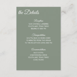 Sage Green and White Details エンクロージャーカード