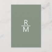 Sage Green and White Details エンクロージャーカード (裏面)