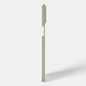 Sage Green and White Monogrammed Stripes Case-Mate iPhoneケース (裏面 / 右)