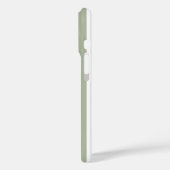 Sage Green and White Monogrammed Stripes Case-Mate iPhoneケース (裏面 / 左)