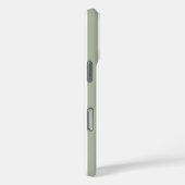 Sage Green and White Monogrammed Stripes Case-Mate iPhoneケース (裏面 / 右)