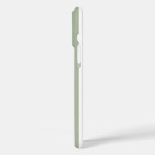 Sage Green and White Monogrammed Stripes Case-Mate iPhoneケース (裏面 / 左)