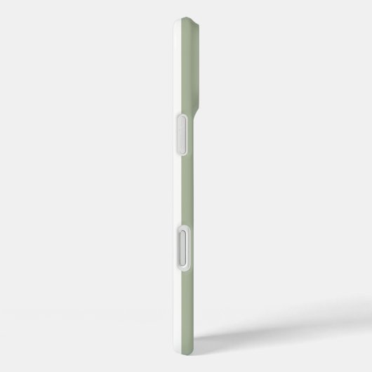 Sage Green and White Monogrammed Stripes Case-Mate iPhoneケース (裏面 / 右)