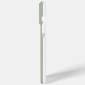 Sage Green and White Monogrammed Stripes Case-Mate iPhoneケース (裏面 / 左)