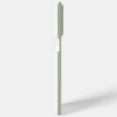 Sage Green and White Monogrammed Stripes Case-Mate iPhoneケース (裏面 / 右)