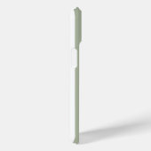 Sage Green and White Monogrammed Stripes Case-Mate iPhoneケース (裏面 / 右)