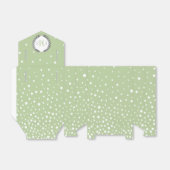 Sage green and white polka dot pattern wedding fav フェイバーボックス (折り畳みなし)