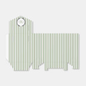 Sage green and white stripes monogram wedding フェイバーボックス (折り畳みなし)