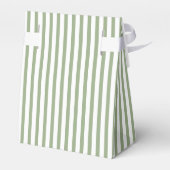 Sage green and white stripes monogram wedding フェイバーボックス (裏面サイド)