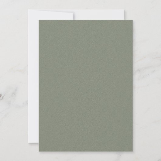Sage Green Arch Botanical Wedding Invitation (裏面)