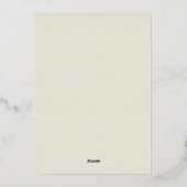 Sage Green Arch Botanical Wedding Invitation   箔招待状 (裏面)