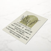 Sage Green Arch Botanical Wedding Invitation   箔招待状 (回転した状態)