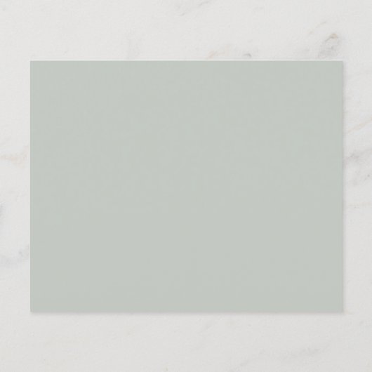 Sage green arch photo wedding Save the Date card (裏面)