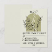 Sage Green Arch RSVP Card (正面/裏面)