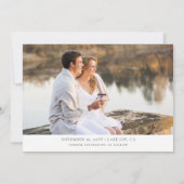 Sage Green Arched Photo 結婚's Writhl セーブザデート (裏面)