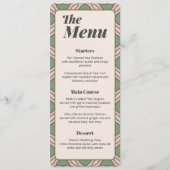 Sage Green Art Deco Wedding Menu Card メニュー (正面)