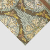 Sage Green Art Nouveau Lily Insect Pattern 薄葉紙 (詳細)