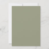Sage Green Atmospheric Autumnal Wedding 招待状 (裏面)