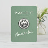 Sage Green Australia Passport日付の保存 セーブザデート (スタンド正面)