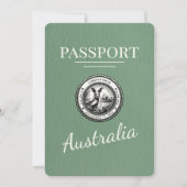 Sage Green Australia Passport日付の保存 セーブザデート (正面)