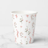 Sage Green Baby Bloom Baby Shower Invitation 紙コップ (裏面)