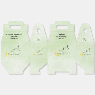 Sage Green Baby Boy Bliss Stork Special Delivery フェイバーボックス