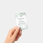 Sage Green Baby Shawer Girlウェルカムサインイン バッジ (手持ち)