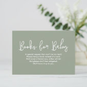 Sage Green Baby shower Book Request Digital print 招待状 (スタンド正面)