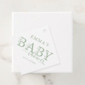 Sage Green Baby Shower | Elegant Wildflower フェイバータグ (インサイチュ)