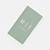 Sage Green Background Color Monogram Wedding (コーナー)