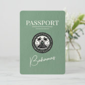 Sage Green Bahamas Passport日付の保存 セーブザデート (スタンド正面)