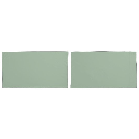 Sage Green Bedding Pillowcases – Soft Green Matchi 枕カバー (正面-セット)