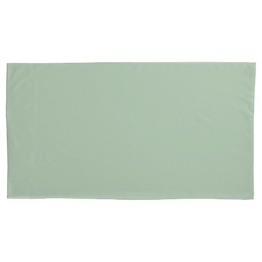 Sage Green Bedding Pillowcases – Soft Green Matchi 枕カバー (正面左)