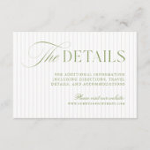 Sage Green & BeigeのWebサイト結婚エンクロージャカード エンクロージャーカード (正面)