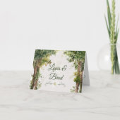 Sage Green & Beige Botanical Floral Wedding Thank  サンキューカード (正面)