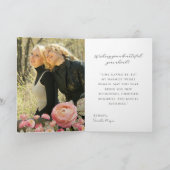 Sage Green Beige Floral Belated Birthday Card カード (内部)