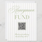 Sage Green & Beige Honeymoon Fund QR Code Sign (正面)