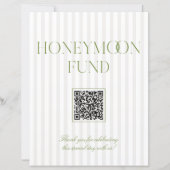 Sage Green & Beige Honeymoon Fund QR Code Sign (正面)