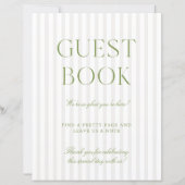 Sage Green & Beige Wedding Guest Book Sign (正面)