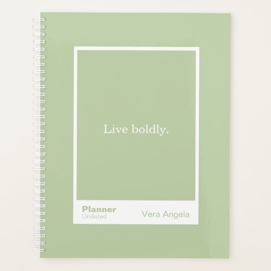 Sage Green Block Quote Large Planner プランナー手帳 (正面)