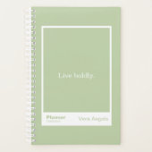 Sage Green Block Quote Small Planner プランナー手帳 (正面)