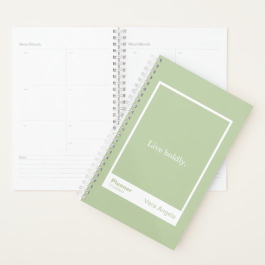 Sage Green Block Quote Small Planner プランナー手帳 (ディスプレー)