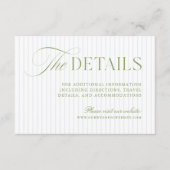 Sage Green & BlueのWebサイト結婚エンクロージャカード エンクロージャーカード (正面)