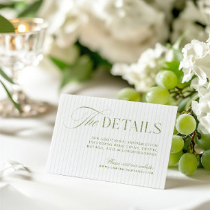 Sage Green & BlueのWebサイト結婚エンクロージャカード エンクロージャーカード