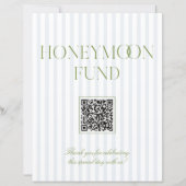 Sage Green & Blue Honeymoon Fund QR Code Sign (正面)