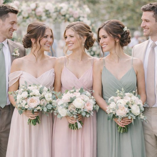 Sage Green & Blush Wedding Attire Card 招待状