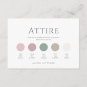 Sage Green & Blush Wedding Attire Card 招待状 (正面)